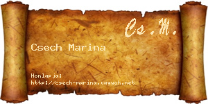 Csech Marina névjegykártya